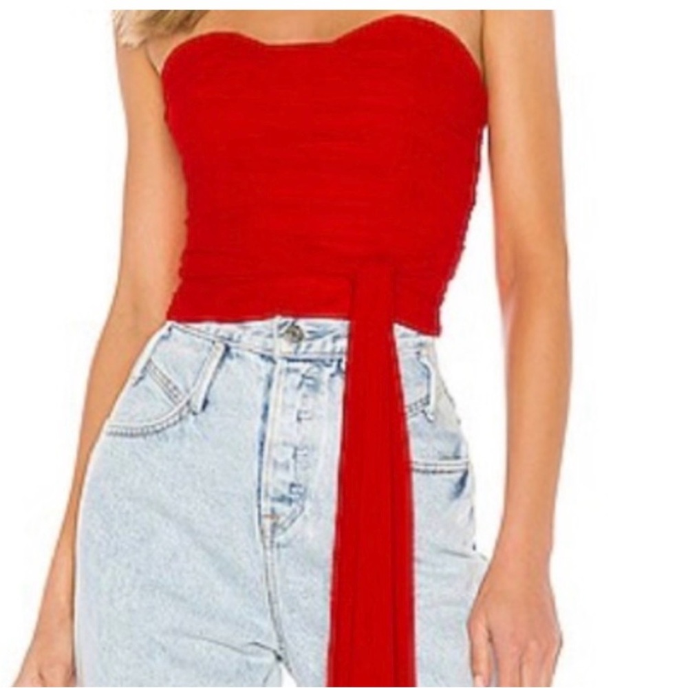 NBD red bustier top Size M 😍 NEW
